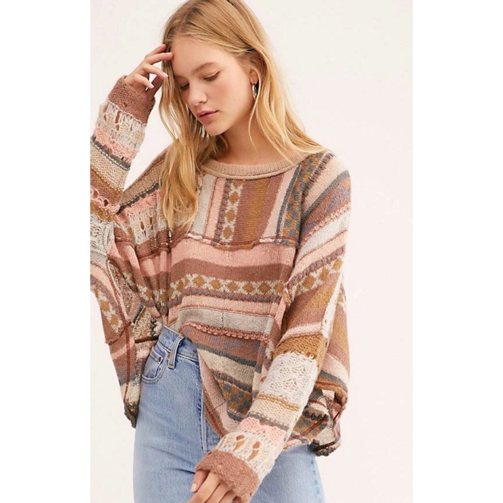 NWT Free People December Skies Poncho - Picture 1 of 5
